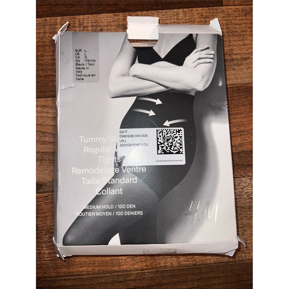 H&M Black Tummy Shaping Regular Tights